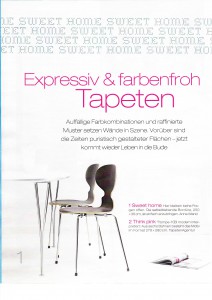 Mehr expressiv als farbenfroh: Unsere selbstklebende Bordüre HOME SWEET HOME in 35 x 250 cm.