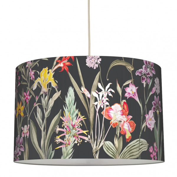 anna wand lampe hängelampe lampenschirm schwarz blumen wohnzimmer deko küche flur