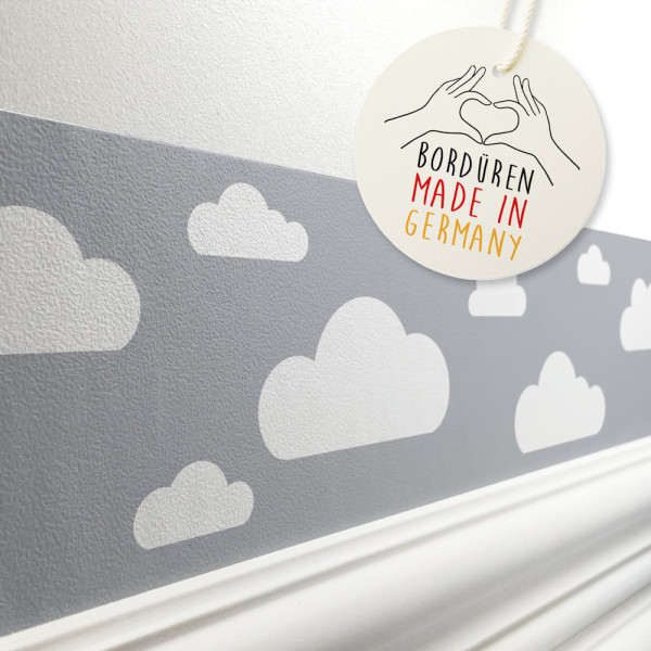 lovely label Wolken grau Himmel Bordüre Kinderzimmerbordüre Borte Tapetenbordüre Wanddeko Kinderzimmer Wanddeko Babyzimmer Wandbordüre Tapete Wandtatoo Wandsticker Poster Wand.jpg