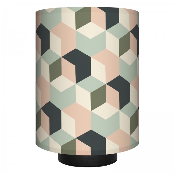 anna wand Tischlampe „Würfel Design” - Blau/Rosa/Schwarz
