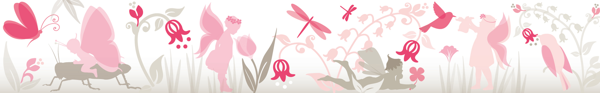 Selbstklebende Bordure Lovely Fairies Rosa Taupe Borduren Fur Madchen Borduren Wandgestaltung Kinderzimmer Anna Wand Design