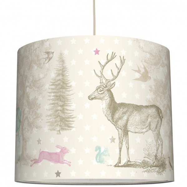 anna wand Deckenlampe, Hängelampe „Waldtiere” - Beige/Braun