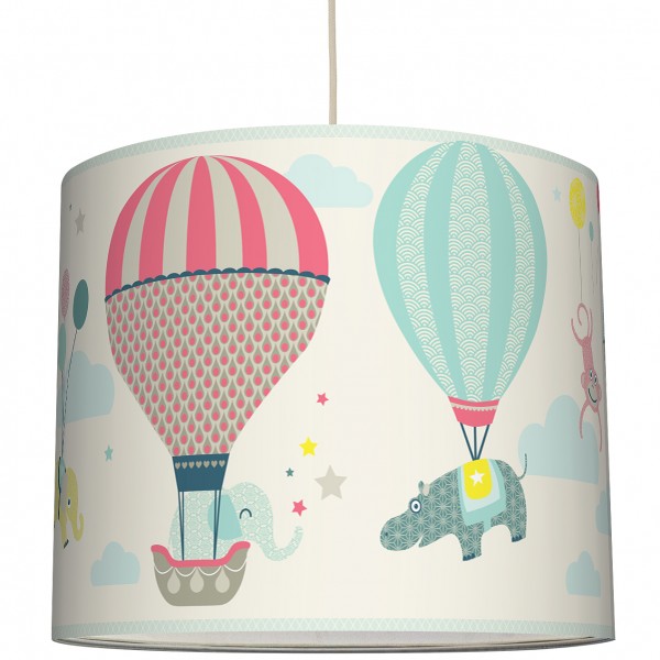 anna wand Deckenlampe, Hängelampe „Heißluftballon” - Grau/Blau/Rot