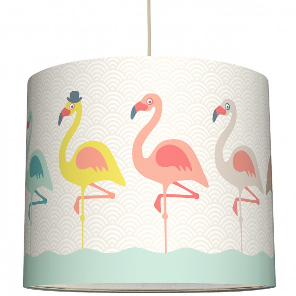 anna wand Deckenlampe, Hängelampe „Flamingo” - Rosa/Blau/Beige