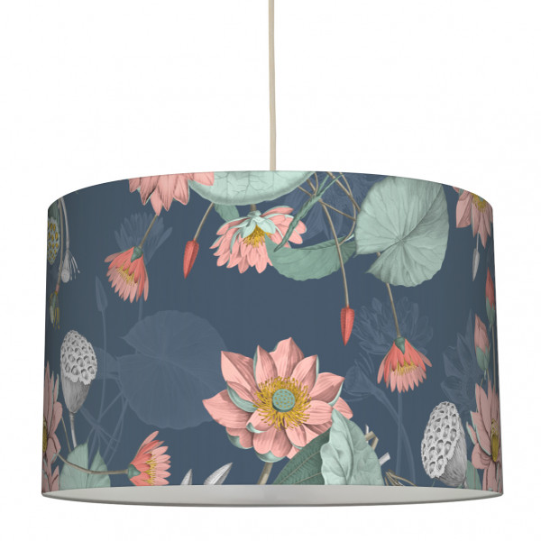 anna wand lampe hängelampe lampenschirm waterlilly wohnzimmer küche flur seerosen..