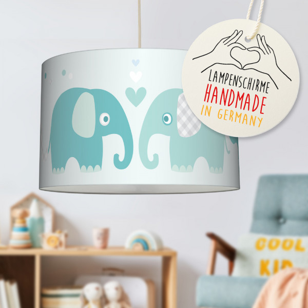 LL-LS-9402 lovely label amazon Deckenlampe Baby Kinder Lampenschirm Deckenleuchte Kinderzimmer Deko Hängelampe Pendelleuchte Häschen Herzen Elefanten mint